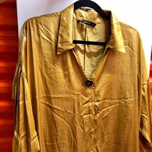 ZARA Flowy Dress Cover up, L, New